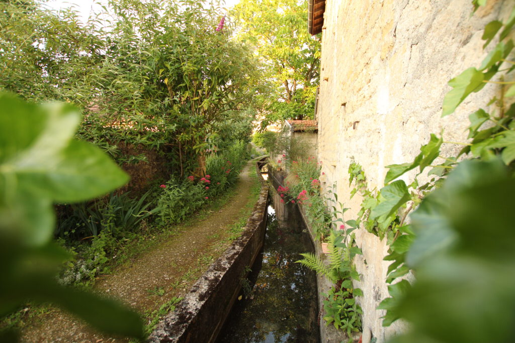 Accès par la ruelle le long du ruisseau des Minimes
